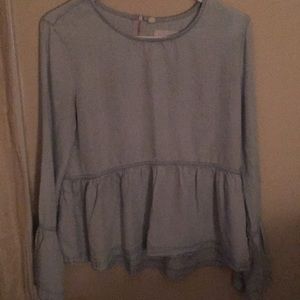 A blue long sleeve shirt!